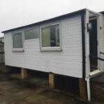 Park home before external cladding